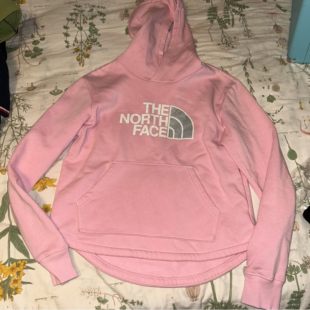 The North Face girls Pink Hoodie Sweater - Picture 1 of 3